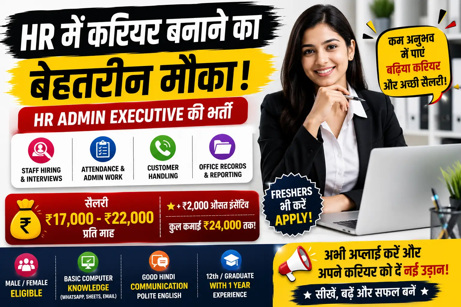Front Desk Cum HR Executive Job in Jaipur