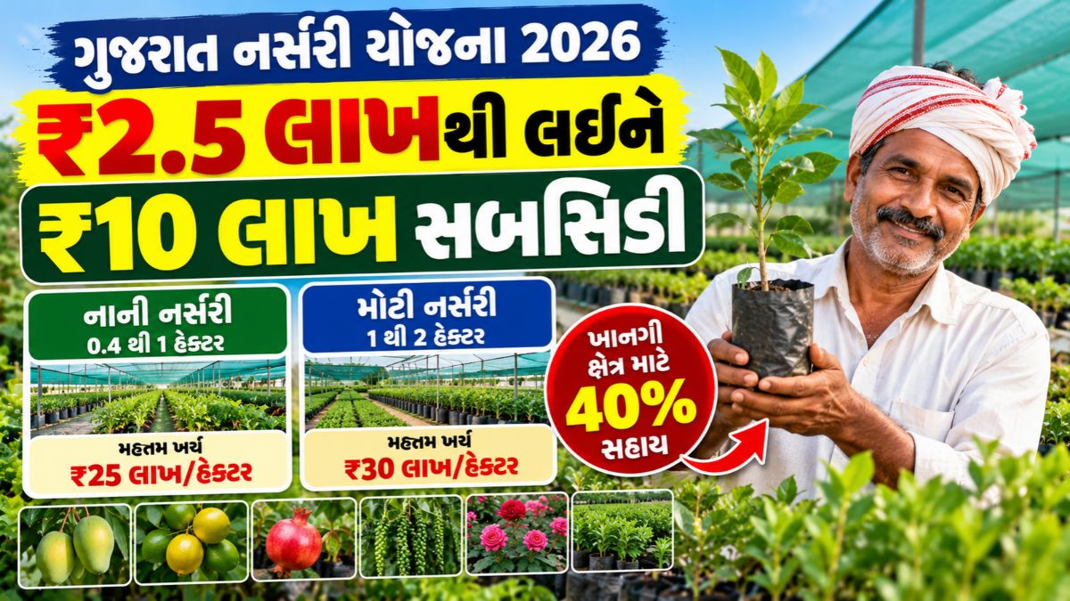 Gujarat Nursery Subsidy Yojana 2026